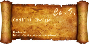 Csábi Ibolya névjegykártya
