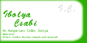 ibolya csabi business card