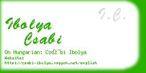 ibolya csabi business card